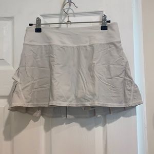 White tennis skirt